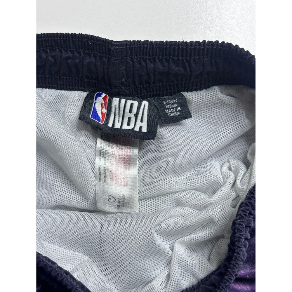 NBA Los Angeles Lakers Boys Shorts Marble Print Purple Yellow 9-10yrs 140cm
